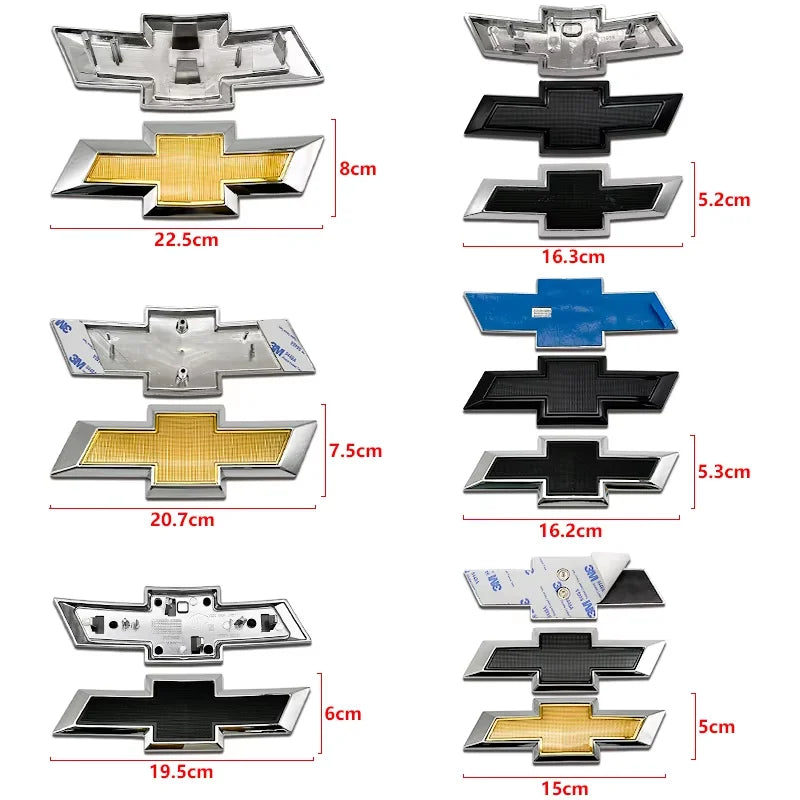 1Pc 15cm ABS Car Front Logo Grill Rear Bumper Tail Door Trunk Emblem Sticker 3D Styling Accessories For Chevrolet 11-18 CAPTIVA