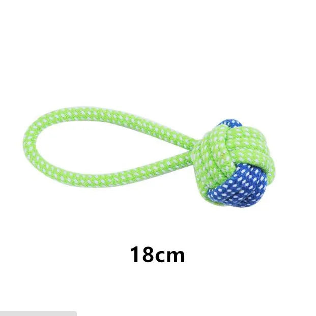 Cotton Rope Dog Toy Ball - Chew & Toothbrush Tug Toy