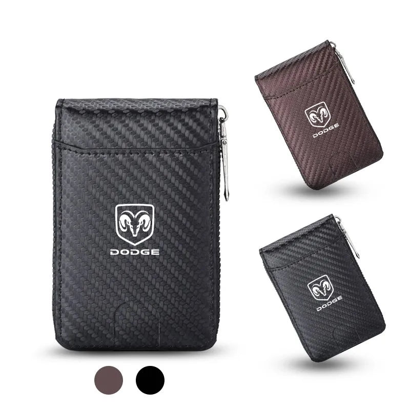 Dodge Leather Slim Card Wallet - Ram, Journey, Charger, Challenger
