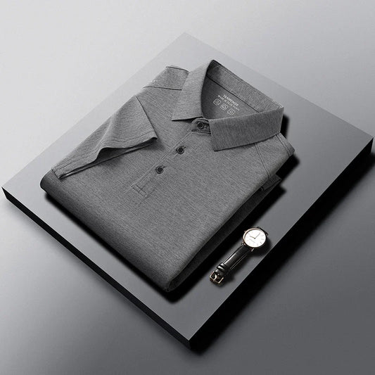 Men's Casual Polo Tee - Soft Fabric, Office & Everyday Short Sleeve