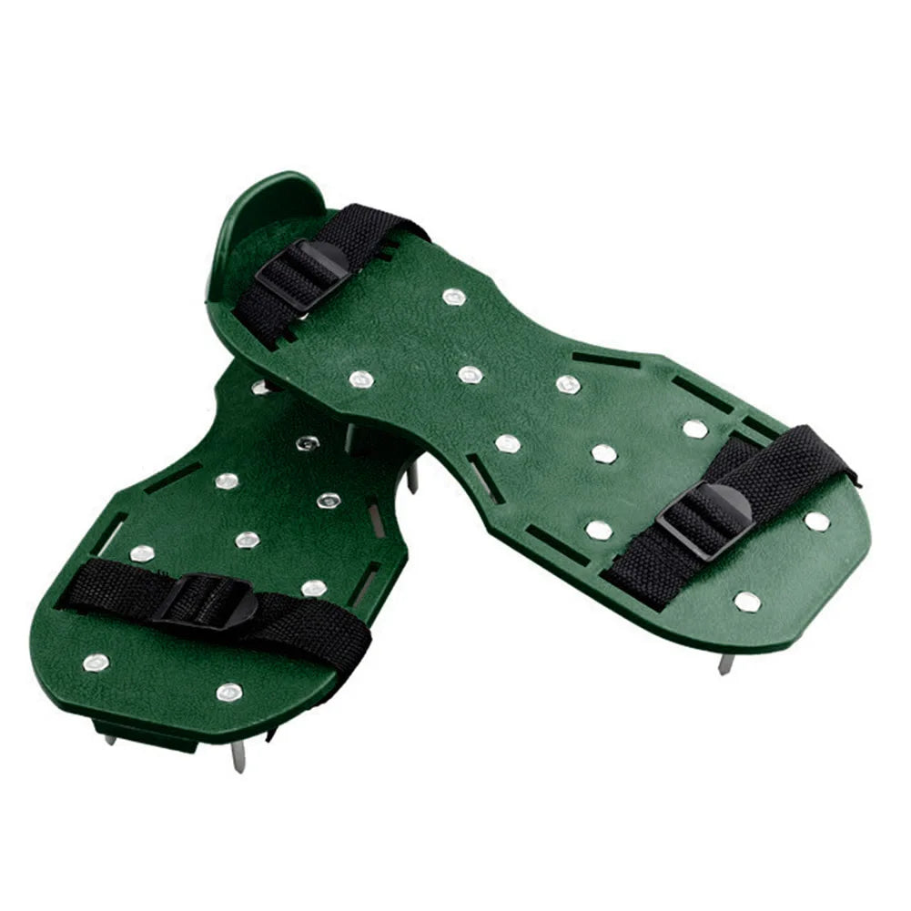 Garden Nail Shoes Grass Loose Soil Cultivator Spikes Grass Shoes Epoxy Yard Grass Cultivator Lawn Aerator Sandals Gardening Tool