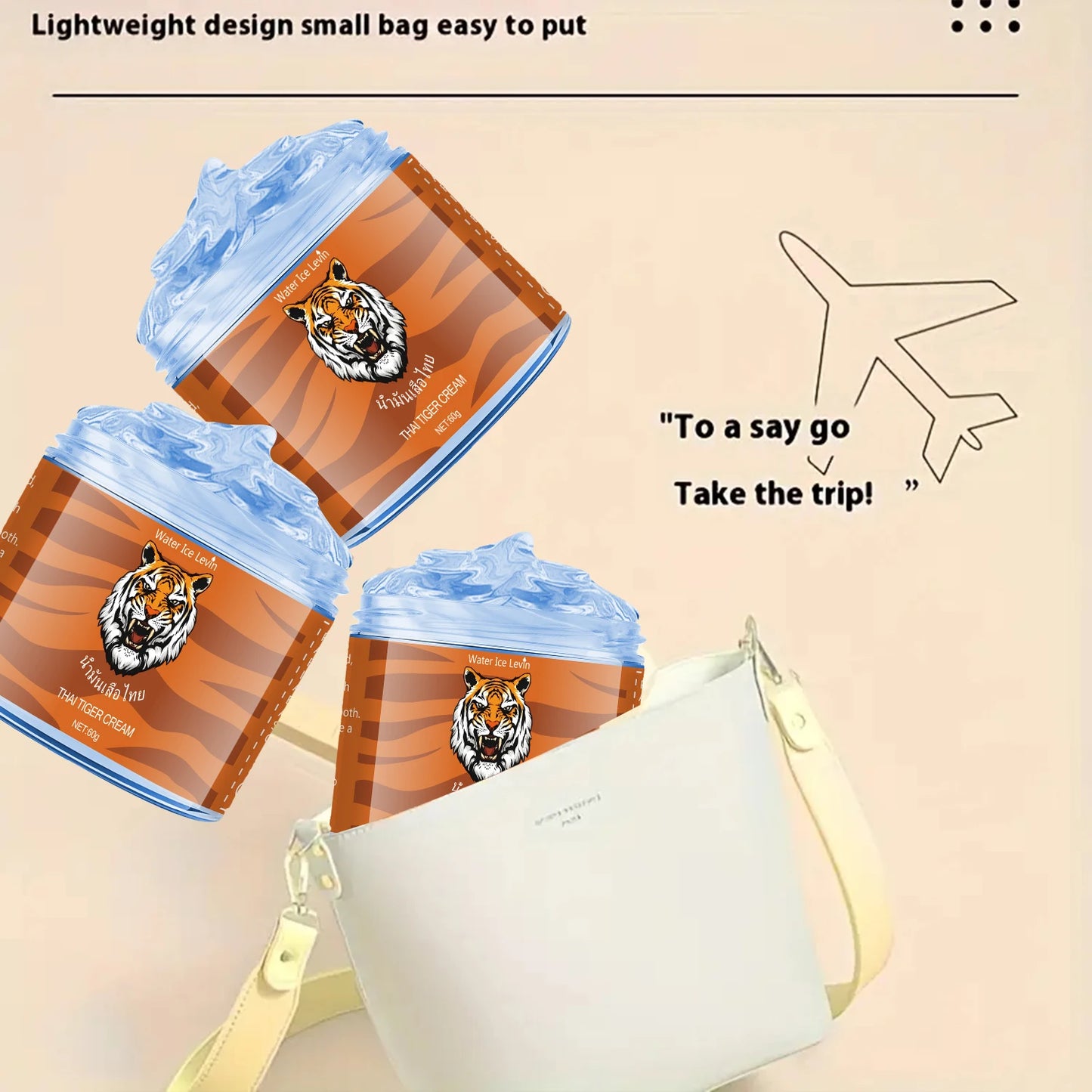 Thai Tiger Pattern Firming Body Cream Contains Hyaluronic Acid and Glycerin, Suitable for All Light Skin Tones, Provides Deep Hydration, Anti-Sagging, and Is Suitable for Adults