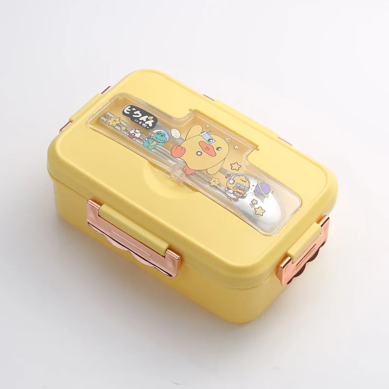 Dinosaur Kids Bento Lunch Box - 3 Grid Snack Box with Cutlery - photo 10