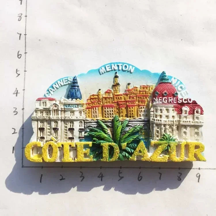 France  Paris Fridge Magnet Souvenir Carcassonne Cannes Imanes Para Riviera Arch of Triumph NICE Magnetic Stickers Home Decor