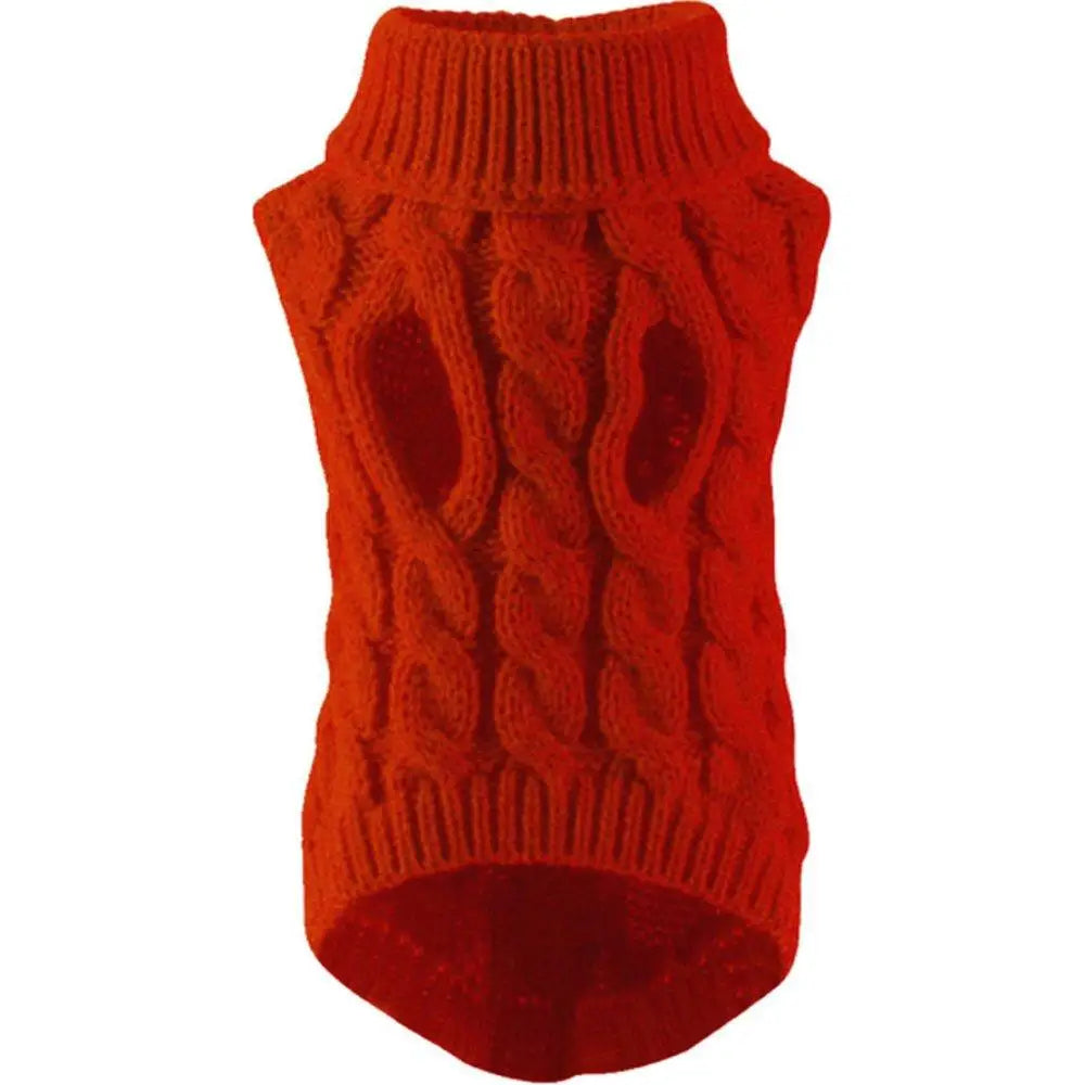 Turtleneck Knit Pet Sweater - Warm Winter Clothes for Small Dogs and Cats - photo 11