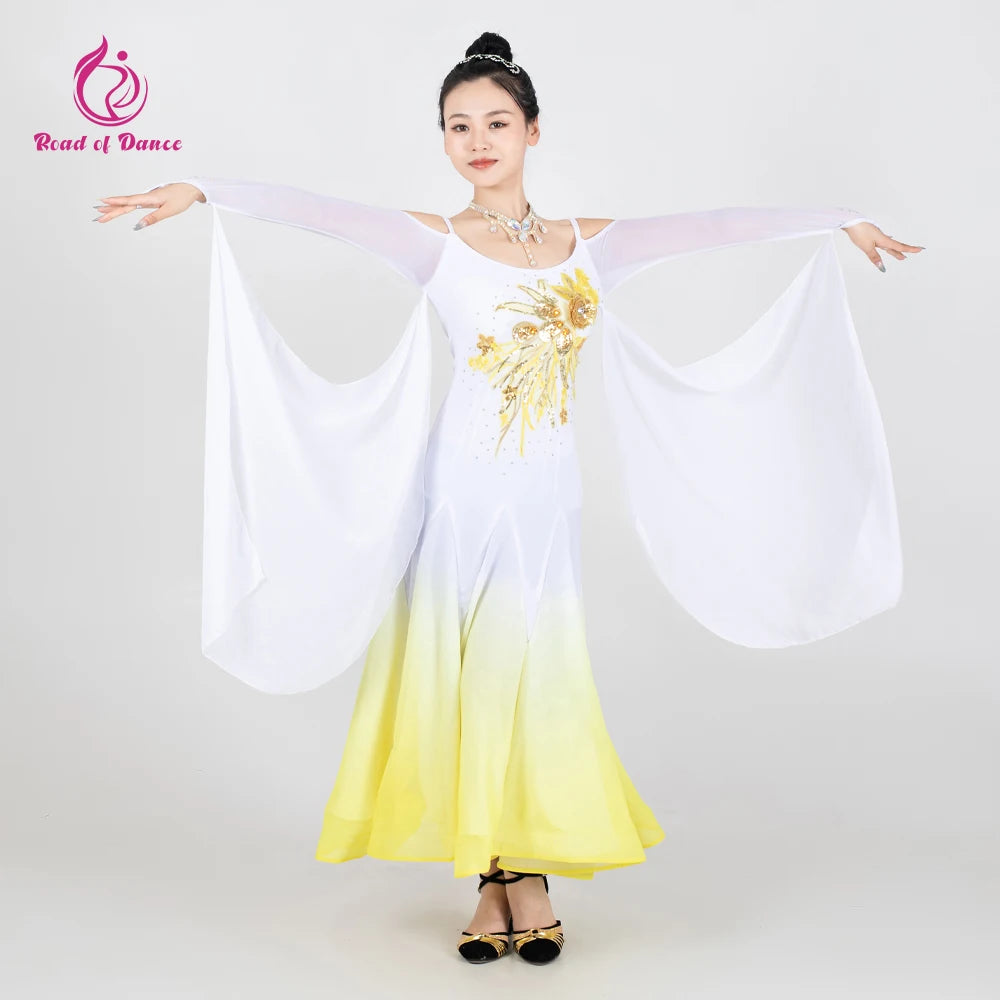 Long modern ballroom evening dress set