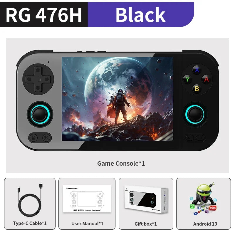 ANBERNIC RG 476H Android Handheld Game Console 4.7"HD Multi-touch Full Screen Hall Triggers Wifi PS2 Retro Video Games  RG476H