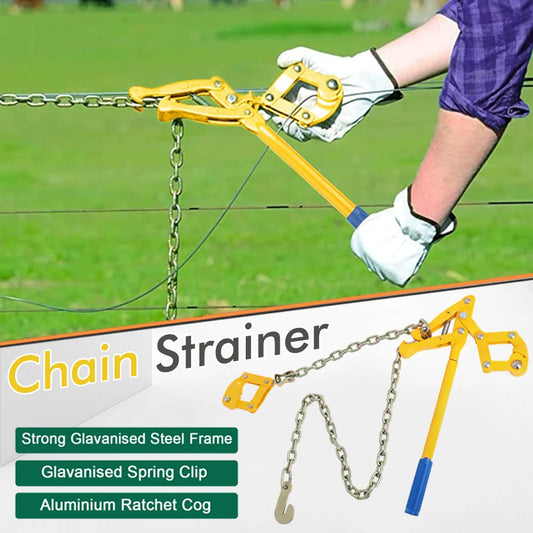MMAlto Heavy Duty Chain Strainer – Fence Wire Tightener & Stretcher Tool | Compact Design | For Farm Fence, Cattle & Agricultural Wire