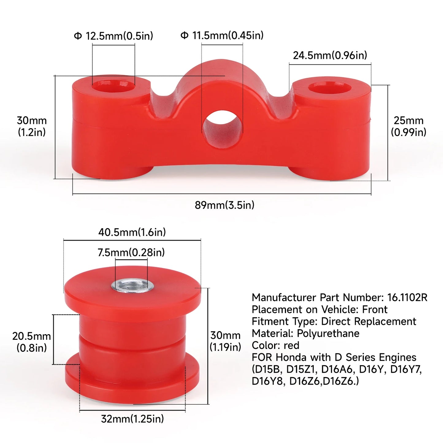 Replacement Red Polyurethane Shift Linkage Bushings For Honda Civic EG EK 1992-2000 For D-Series Engine Shifter Bushings Set