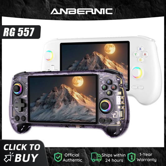 Anbernic RG557 Handheld Game Console 5.48'' AMOLED Android 14 5500mAH Bluetooth 5.3 Portable Video Game Player Dimensity 8300