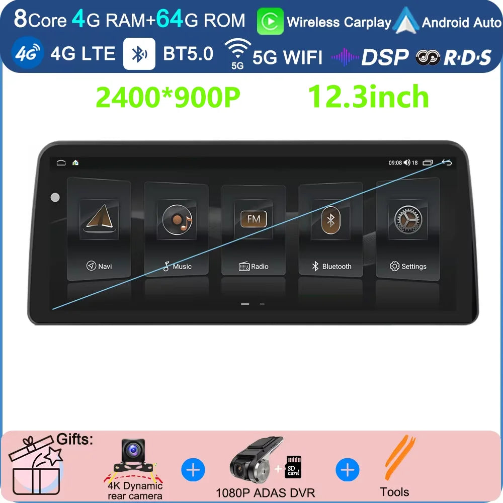 Android 15 Car QLED Screen For GMC Yukon Chevrolet Tahoe Suburban 2007-2013 GPS Navigation Multimedia Player Stereo Head Unit