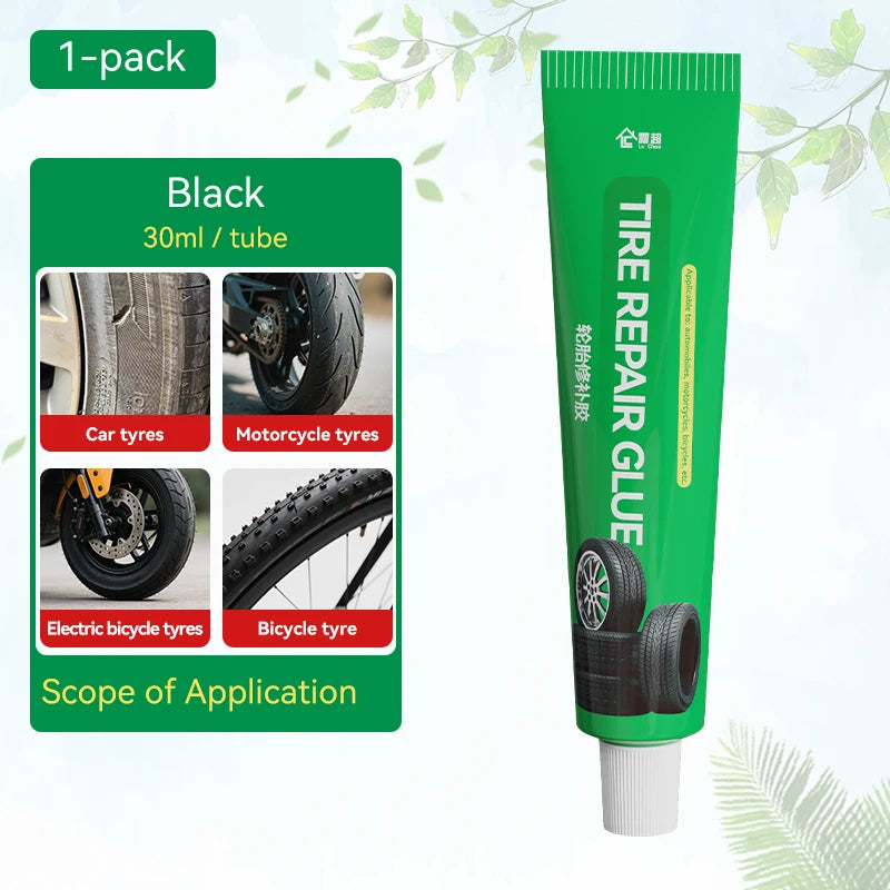 Tire Repair Glue Waterproof & High Temperature Resistant Black Sealing Waterproof And High-Temperature Resistant Repair Adhesive