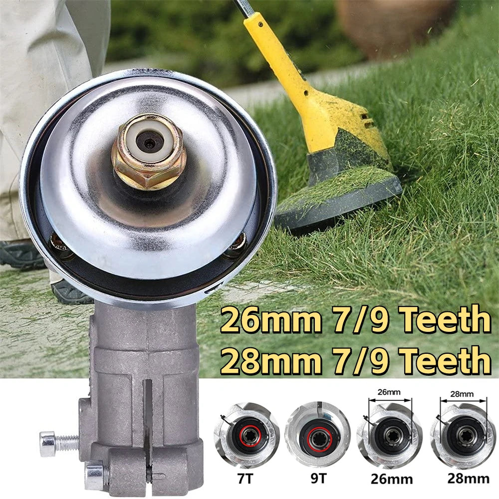 26mm/28mm Trimmer Gearbox Gearhead Brushcutter Grass Trimmer Replace Gear Head Lawn Mower Parts Gardening Tool 7 9 Teeth