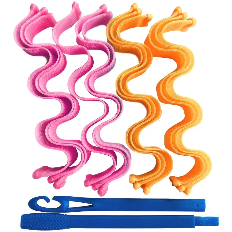 Heatless Hair Curler 10/12 pcs No Heat Hair Curls Ribbon Rollers Sleeping Soft Headband Hair Curlers Woman Hairs Styling Tools