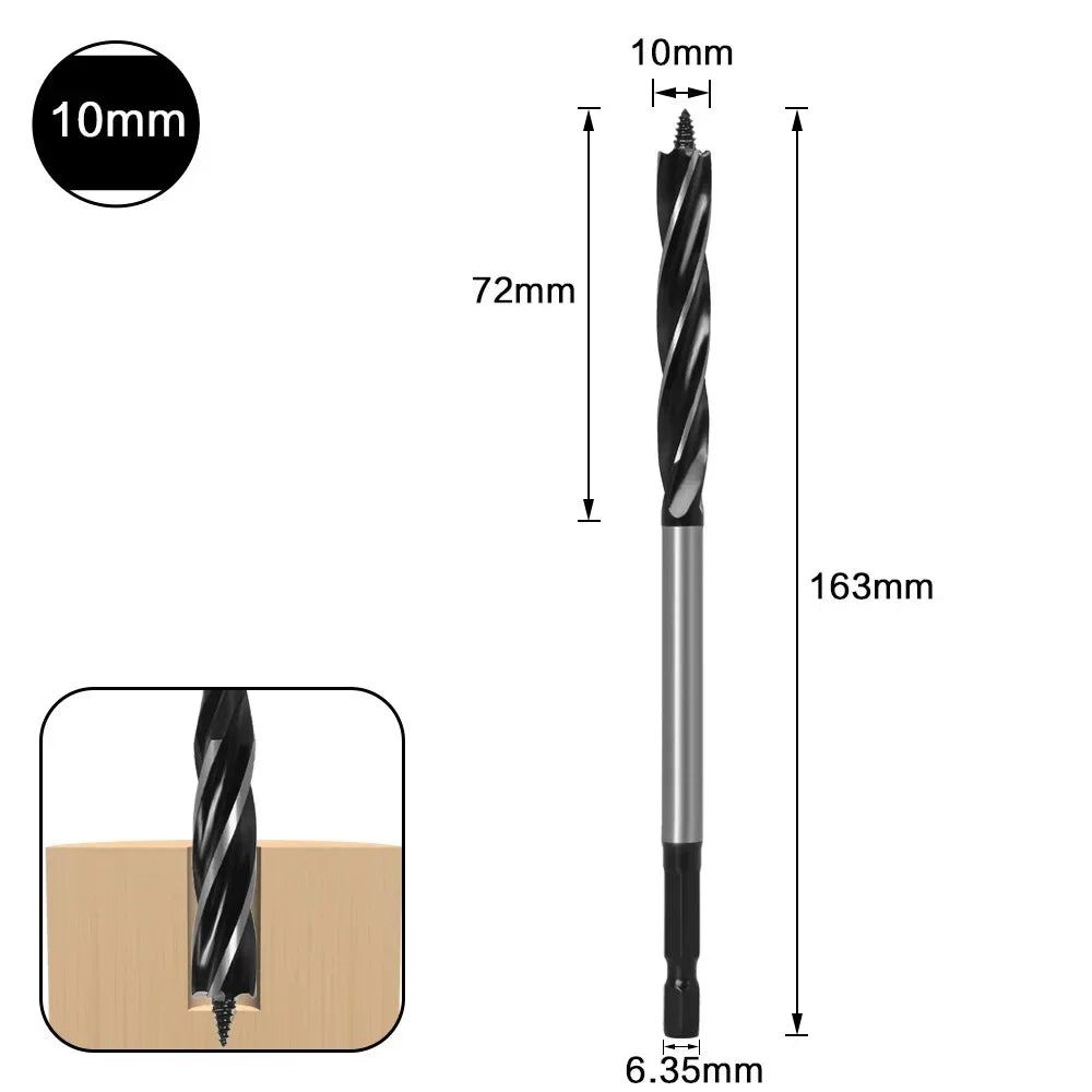 Hole Opener 10-35mm 1/4'' Hex Shank Twist Drill Bit, Reamer Auger Carpenter Joiner broca Drill Bits for Wood  Woodworking Tools