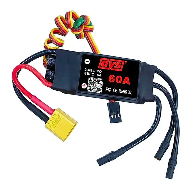 DYS 12A 20A 30A 40A 50A 60A 80A 100A 2-6S Brushless ESC With 5V/6A BEC For RC fixed-wing aircraft helicopter