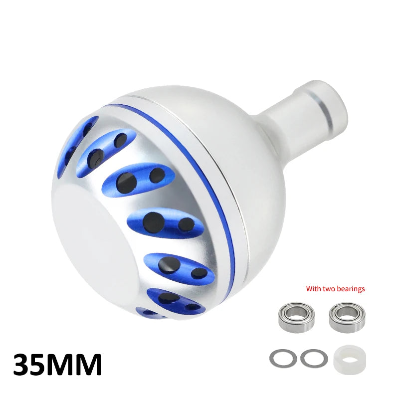 EKfan 30/35/38mm Alloy Metal Fishing Handle Knob For Spinning Baitcast Reel Dawa Shmano 4MM Shaft Fishing Rocker DIY Tool Parts