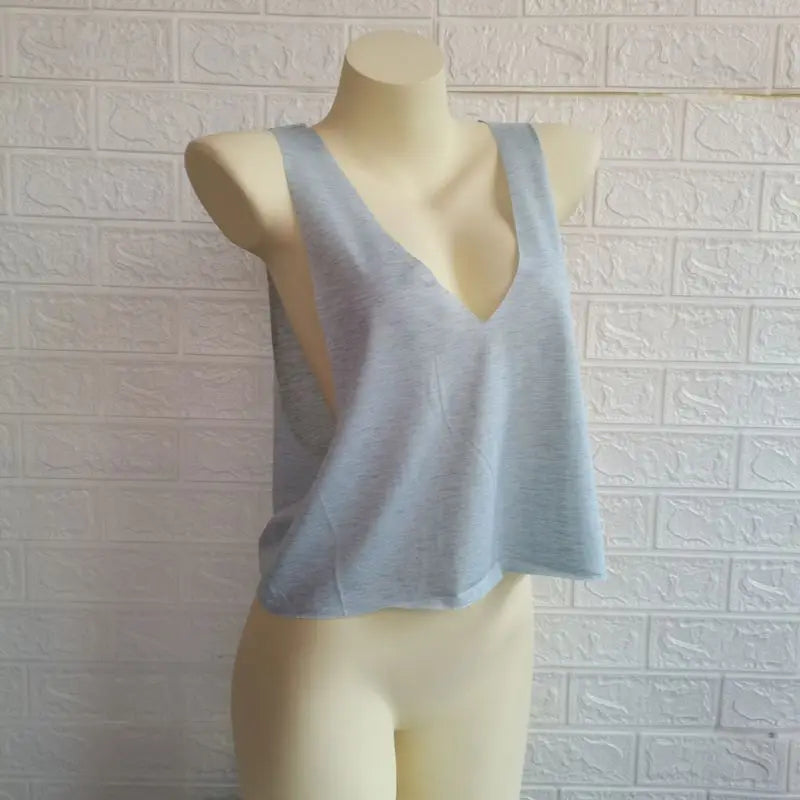 Women Sleeveless Sexy Side Hollow Out Tank Top Summer Loose Fit Crop Tees Gym Fitness Breathable Camisole Hot Girl Sporty Cloth