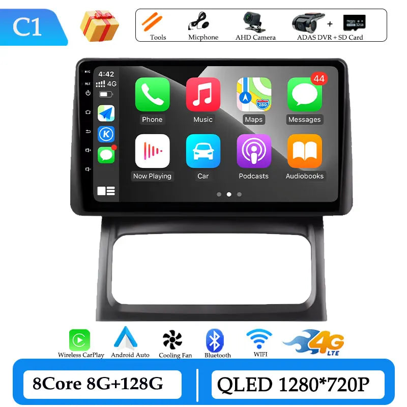Android Car Stereo for Renault Clio 2 BB CB (2001–2012) — Wireless CarPlay, GPS, DSP, WiFi