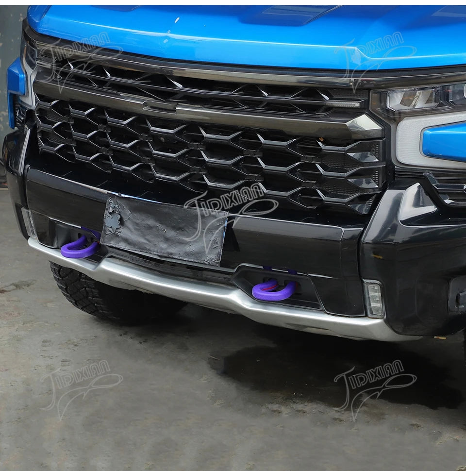 JIDIXIAN Fit for Chevrolet Silverado for GMC Sierra 2014-2026 Car Exterior Front Bumper Trailer Tow Hook Protective Cover