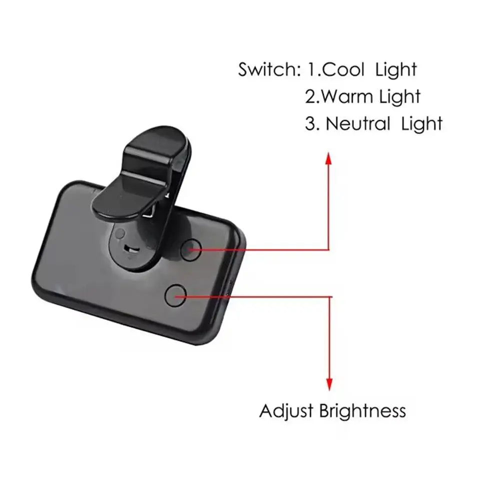 Portable Mini LED Selfie Fill Light 3 Modes Adjustable Brightness Rechargeable Clip On For Mobile Phone Laptops Live Video Light
