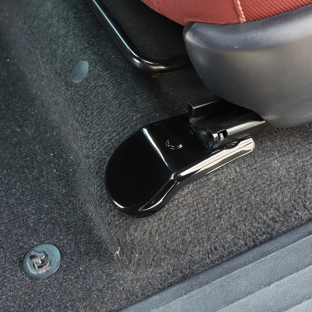 ABS Glossy Black Car Seat Foot Screw Protection Cap Decoration Cover Trim Fit For Toyota Hilux 2015-2022 Interior Accessories