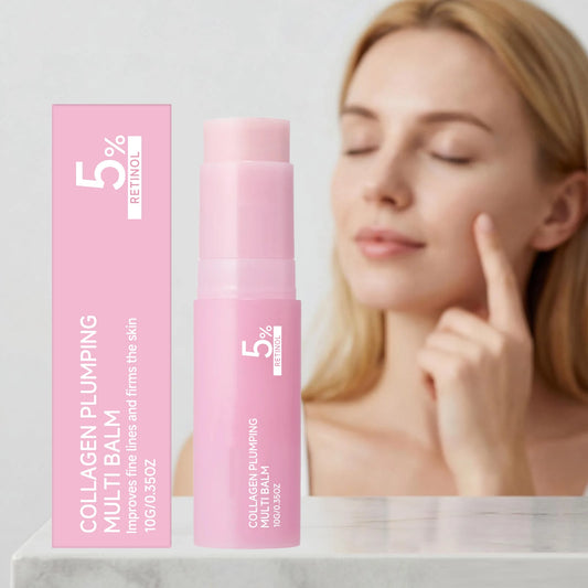 Collagen Plumping Multi Balm 5% Retinol Firming Lifting Fade Fine Lines Hydrating Glowing Increase Elasticity Wrinkle Balm Stick