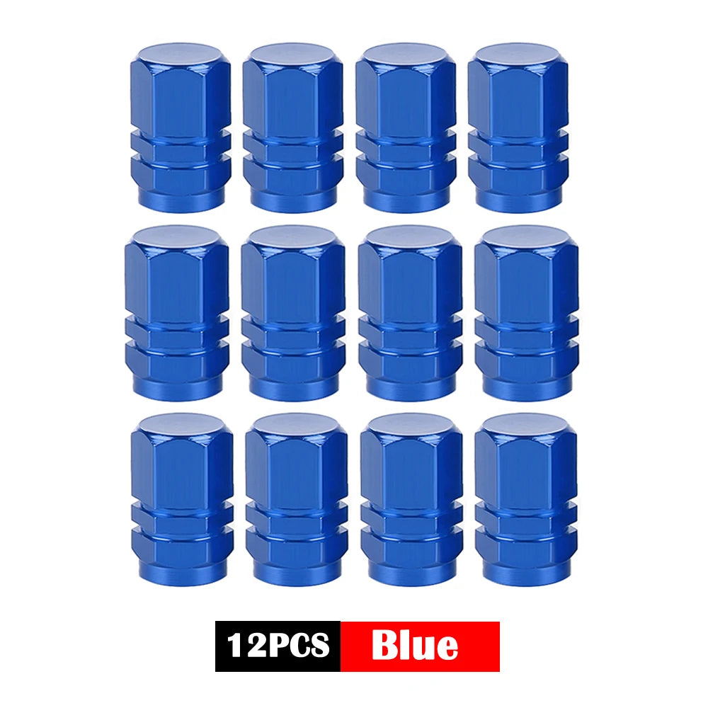 DSYCAR 12Pcs Universal Car Moto Bike Tire Wheel Valve Cap Cover Car Styling for Fiat Audi Ford Bmw Toyota VW Lada Opel Kia