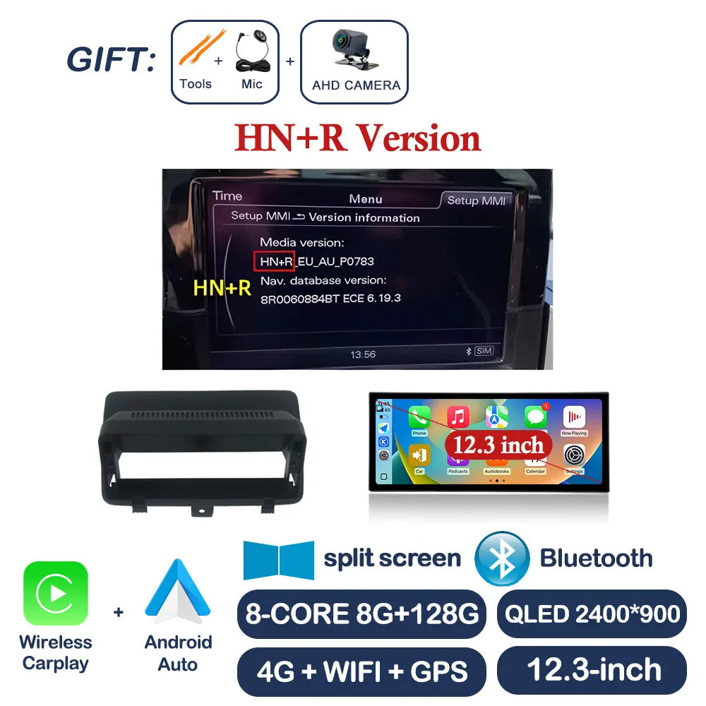 Car Stereo with Apple CarPlay & Android Auto, Compatible with Audi Q3 (2013-2018)