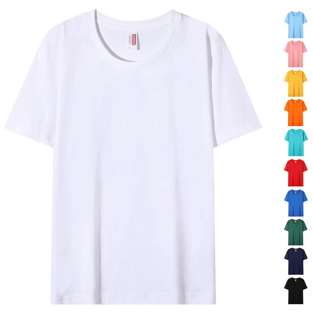 Men's plain cotton crew neck t-shirt, unisex