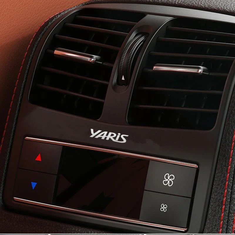 Car Window Wiper Stickers Metal Emblem Car Logo Sticker for Toyota Yaris Auto Decor Accessories