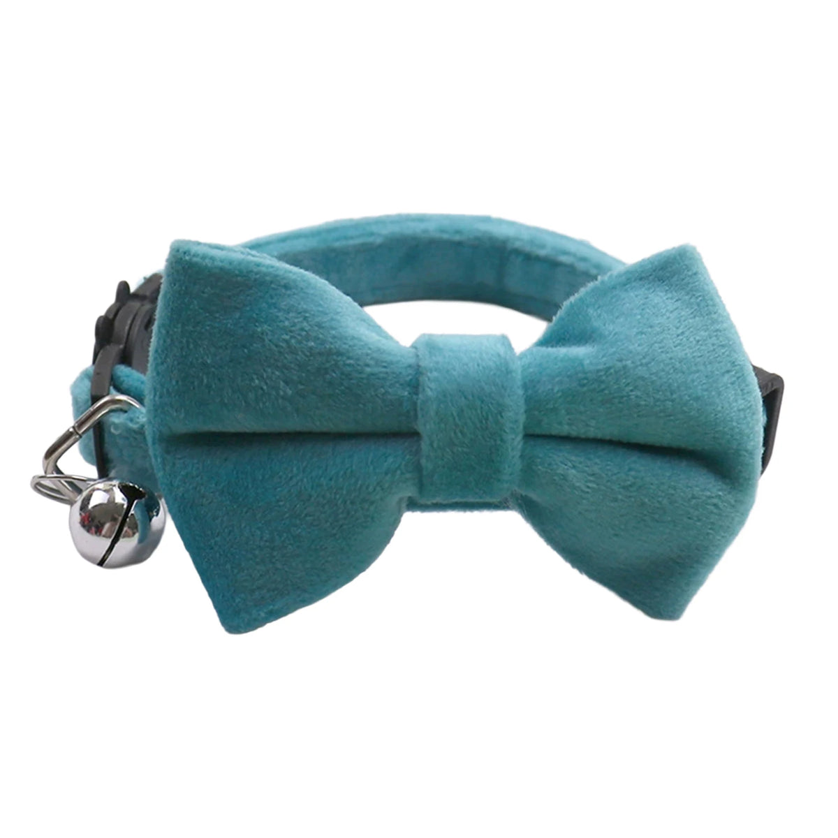 Velvet Bow Cat Collar with Bell - Adjustable Safety Buckle – photo 9