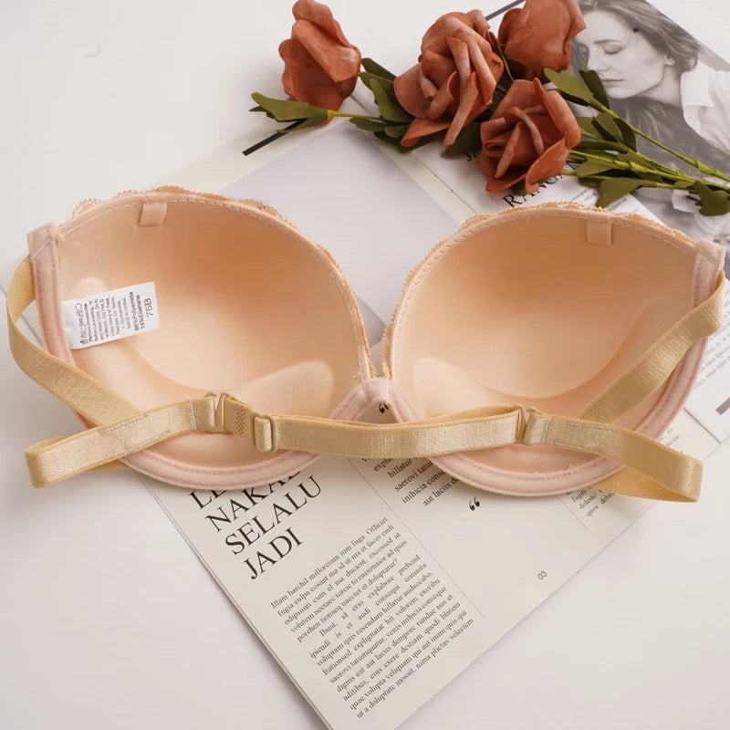 Gather the support with underwired women's underwear transparent shoulder strap bandeau removable shoulder strap bra