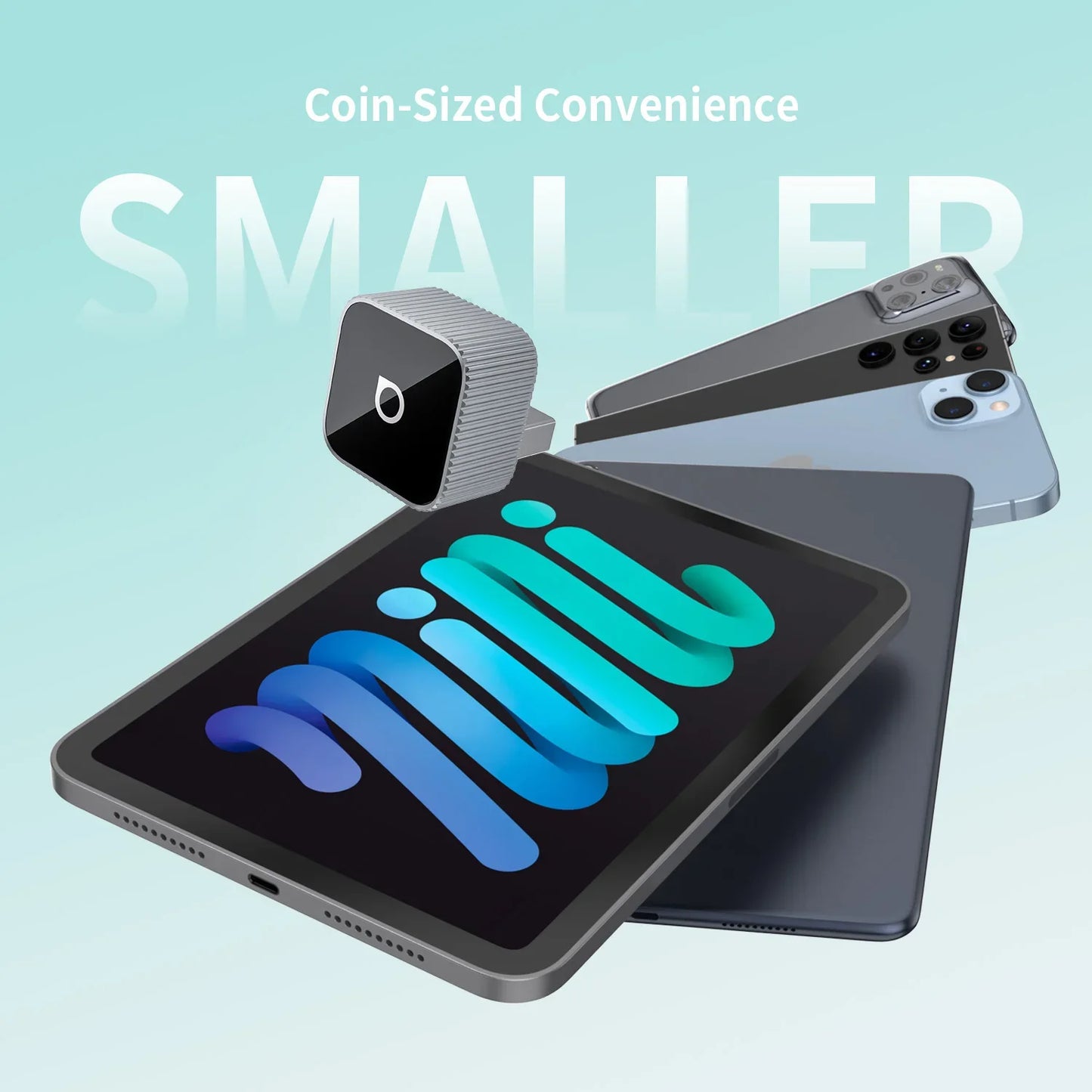 OTTOCAST Mini Slim Cube Wireless CarPlay Android Auto Adapter 2 in 1 USB AI Car Accessories for VW Haval Audi Kia Porsche Lexus