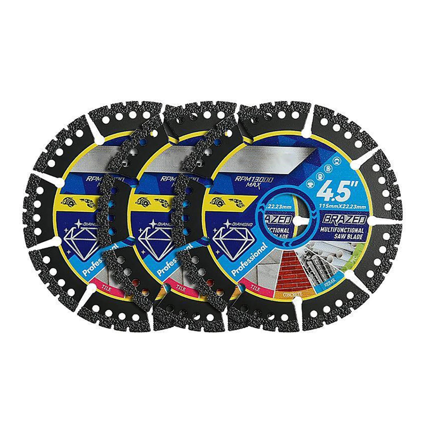 3PCS Heavy Duty Metal Cutting Wheel Angle Grinder Blade, Fast Precise Effortless Cut, Ultra Durable Long-Lasting for Steel Metal