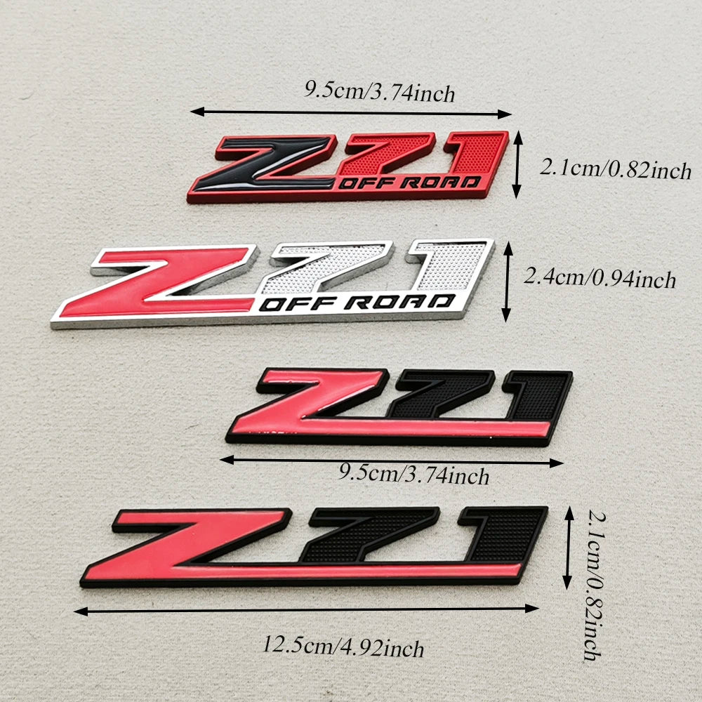 3D Metal Logo Z71 Emblem Car Front Grille Badge Trunk Sticker For Chevrolet Tahoe Colorado Cheyenne Chevy Silverado Accessories
