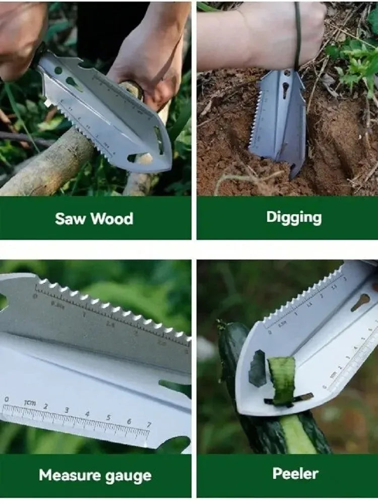 Portable Folding Camping Shovel – Stainless Steel Multifunctional Outdoor & Garden Spade