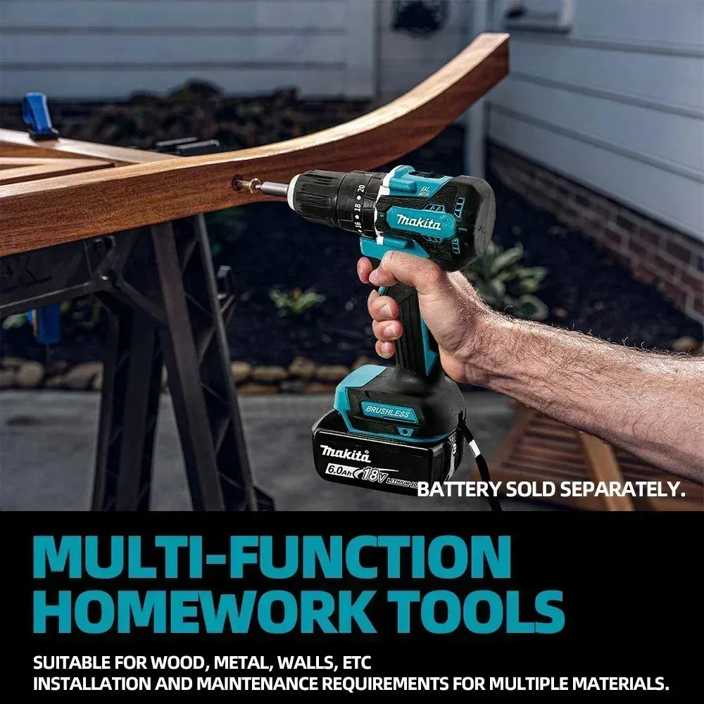 Makita DDF487 18V Brushless Cordless Drill Driver – Rechargeable Power Tool (Tool Only)