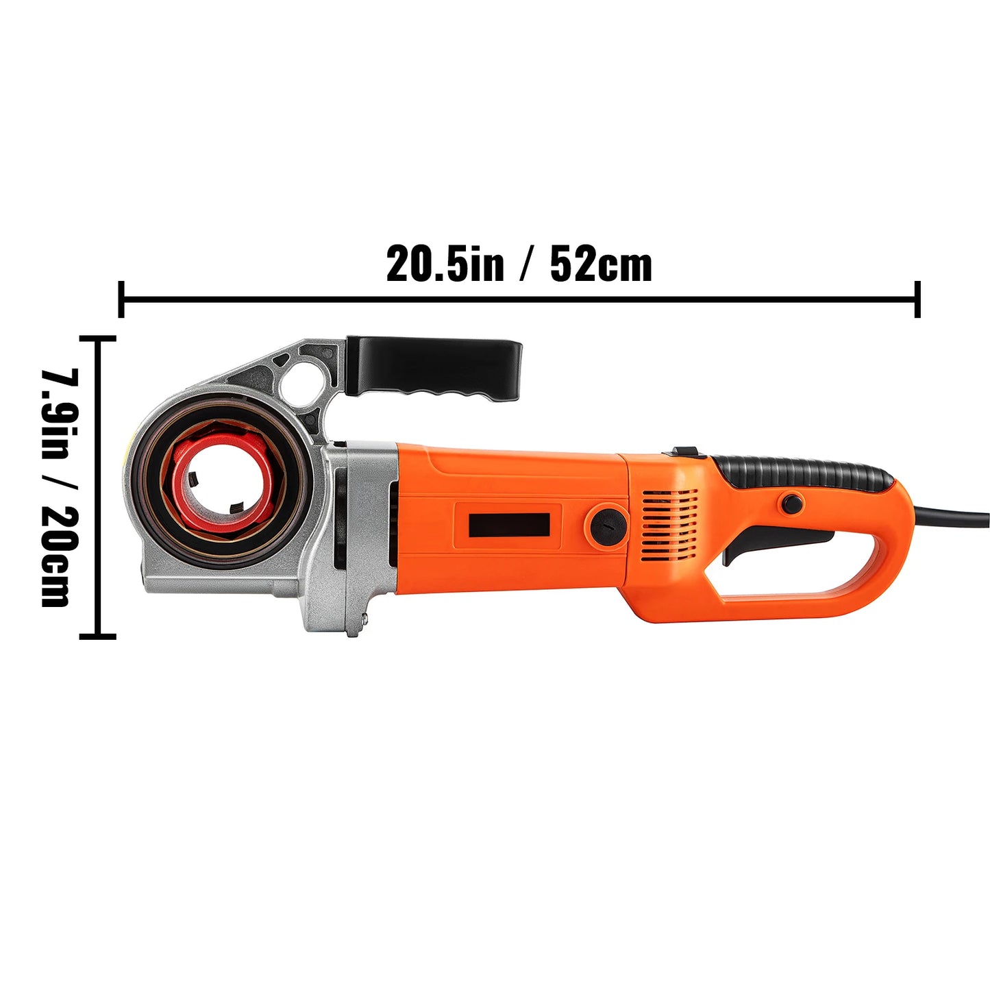 SucceBuy 2300W Electric Pipe Threader Handheld Household Galvanized Iron Pipe Sleeve Machine Industrial Threading Tool w/ 6 Dies