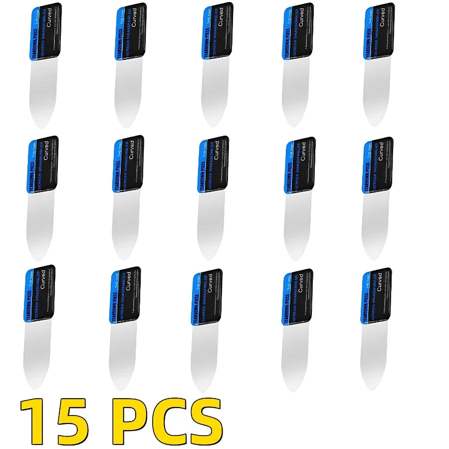 1-20Pcs Mobile Phone Curved LCD Screen Spudger Opening Pry Card Tools Ultra Thin Flexible Mobile Phone Disassemble Steel Metal