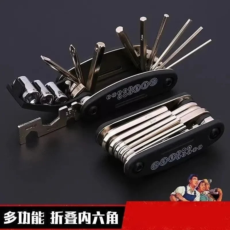 16-in-1 Socket Wrench Set Non-slip Rotating Head Durable Stainless Steel For Home Car Repair Easy Universal Tool Multifunctional
