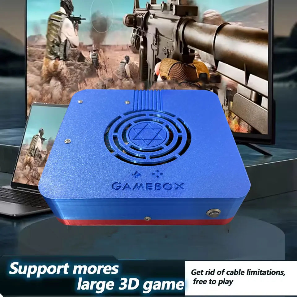 GD10 Dual-System Mini PC Console — i3 CPU, 4K HD, Plug-and-Play TV, Wireless Controller