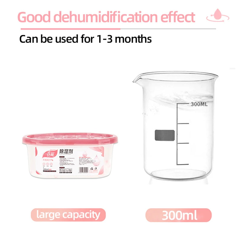 3-Pack Reusable Wardrobe Moisture Absorber Dehumidification Boxes for Closet Laundry Room - Eco-Friendly Moisture-Proof Storage