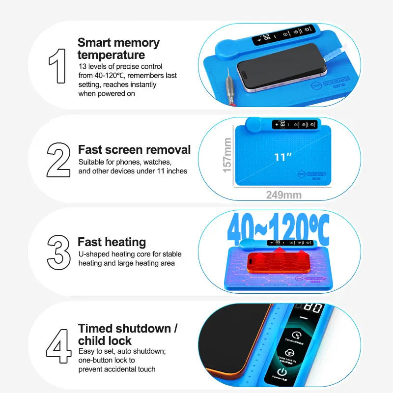 SUNSHINE LS3 SE 11 inches LCD Screen Separator Multifunctional Disassembly for Phones, Watches, and other Devices Repair Tools