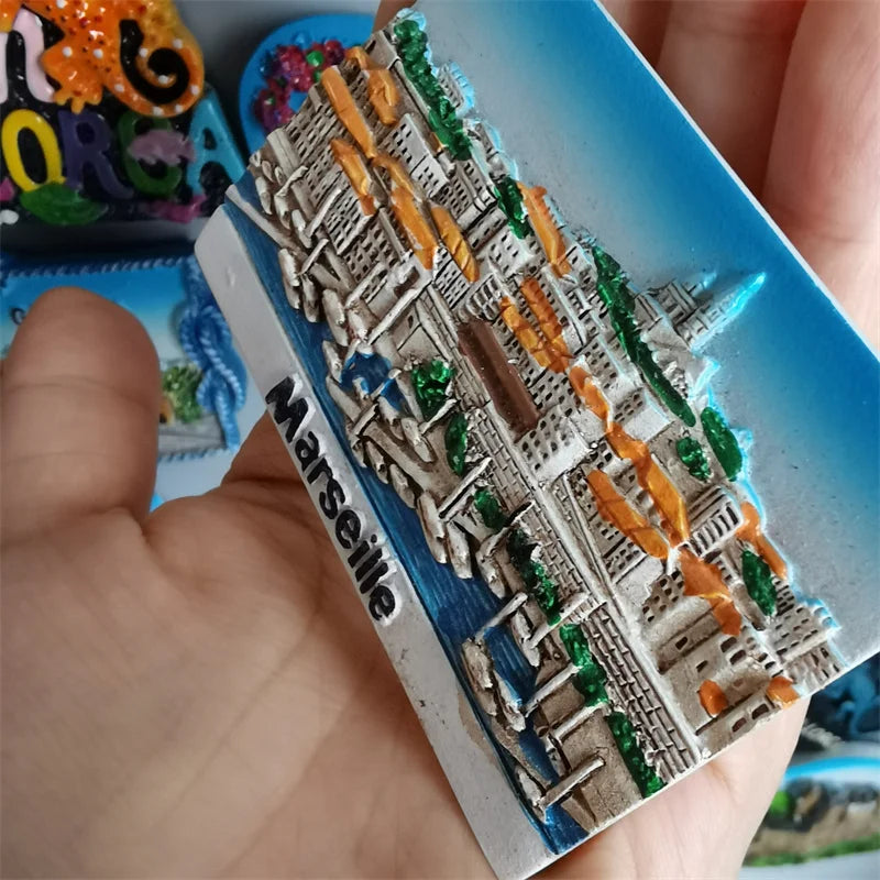 France  Paris Fridge Magnet Souvenir Carcassonne Cannes Imanes Para Riviera Arch of Triumph NICE Magnetic Stickers Home Decor