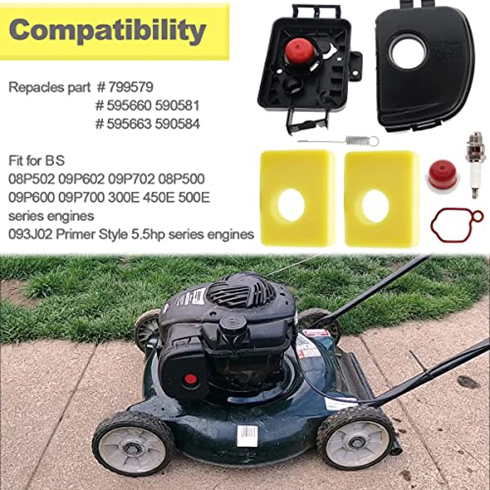 BS 300E 450E Lawn Mower Engine Air Cleaner Cover Air Filter Base Foam Air Filters Governor Spring Engine Replacement