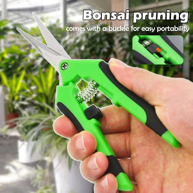 Garden Pruning Scissors — Stainless Steel Bonsai & Flower Shears