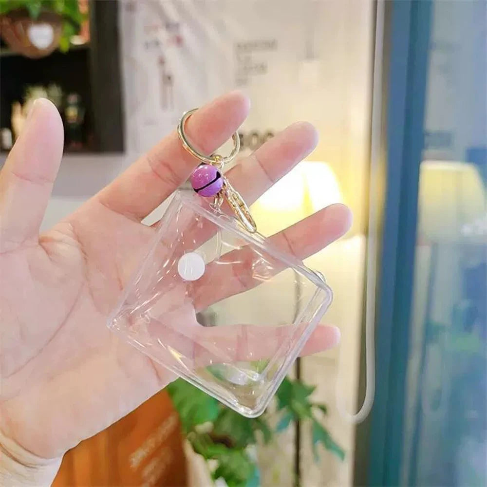 Transparent PVC Square Mini Coin Purses Case Clear Small Key Wallets Pouch Women Kids Girls Lipstick Earphone Coin Storage Bags