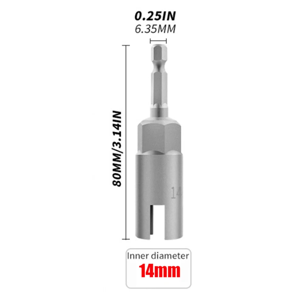 80/65mm 1/4” Hex Shank Wing Nut Driver Set Slot Wing Nuts Drill Bit Socket Wrenches Powerful Socket Inner Hexagonal Wrench