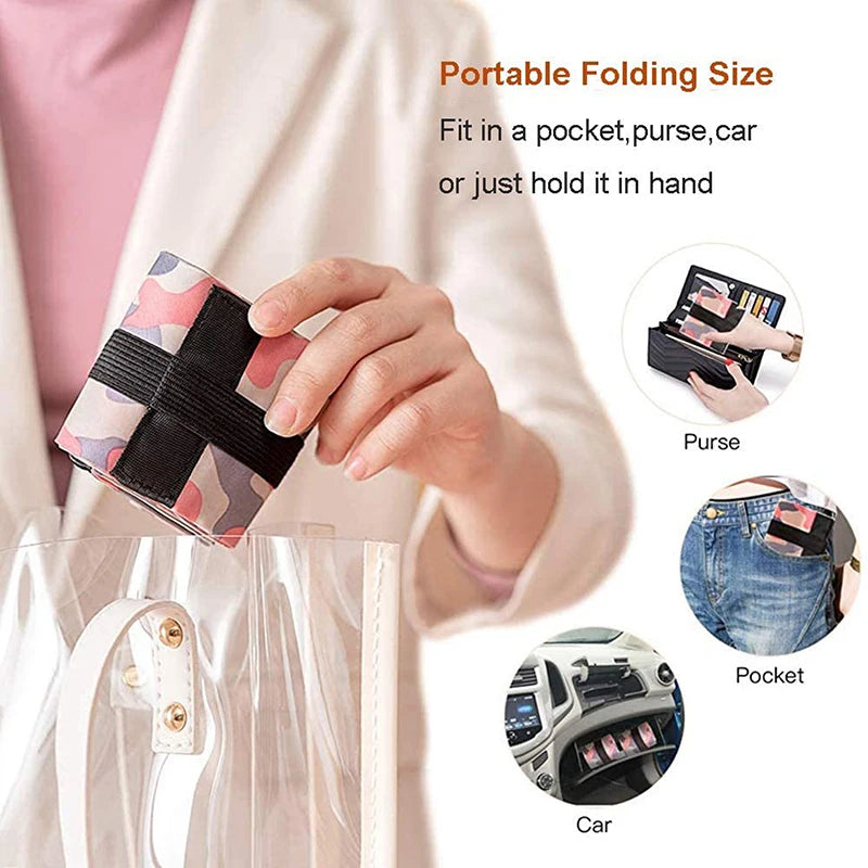 New Foldable Storage Bag Portable Travel Camouflage Handbags Large Capacity With Handle Japen Shopping Bag